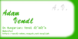 adam vendl business card